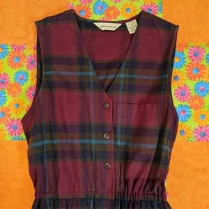 Eddie Bauer flannel tartan plaid dress